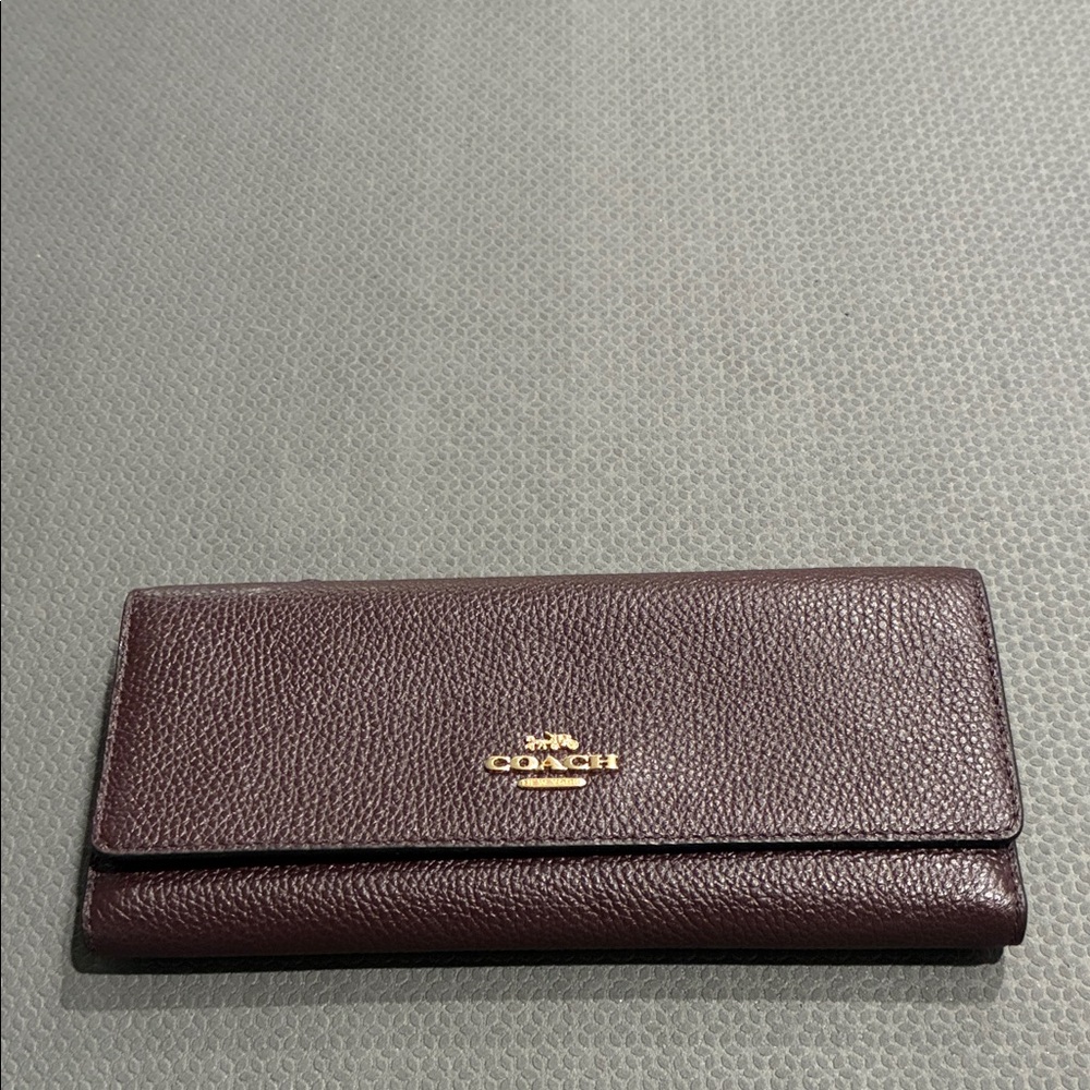 Coach Dark Brown Leather Key & Card Holder